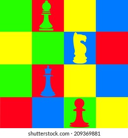 Chess vector background illustration color