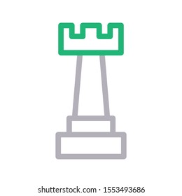 chess vector colour line icon