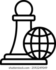Chess Vector Design for Strategy and Planning. Business strategy symbol, leadership illustration, competitive thinking concept
