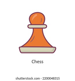 Chess vector filled outline Icon Design illustration. Gaming Symbol on White background EPS 10 File