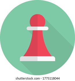 chess vector flat color icon 
