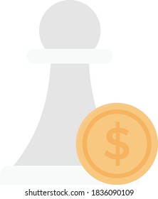 chess vector flat color icon