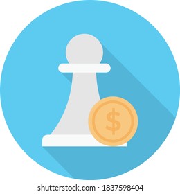 chess vector flat color icon 