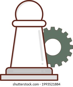 chess vector flat colour icon