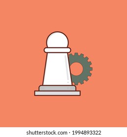 chess vector flat colour icon