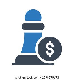 chess vector glyph color icon 