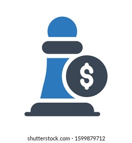 chess vector glyph color icon 