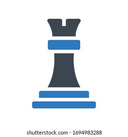 Farbsymbol der Vektorillustration von Schach 