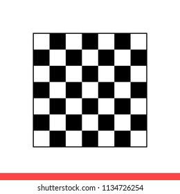 Chess vector icon, black and white square symbol. Simple, flat design for web or mobile app