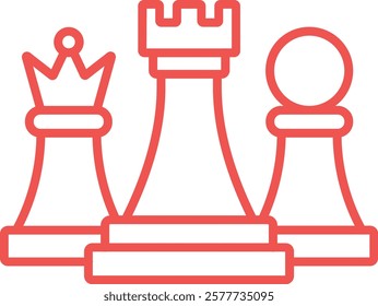 Chess vector icon. Can be used for printing, mobile and web applications.