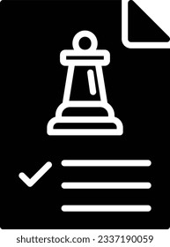Chess Vector Icon Glyph Style