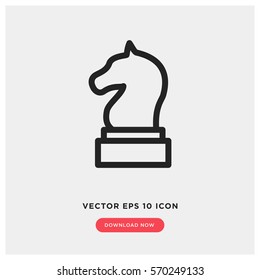 Chess vector icon, horse symbol. Modern, simple flat vector illustration for web site or mobile app