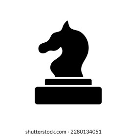 Chess vector icon, horse symbol.flat vector illustration for web site or mobile app