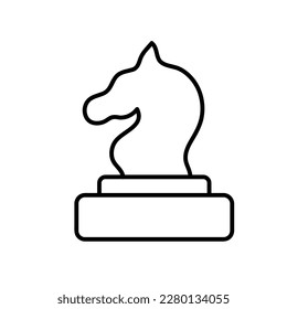 Icono vectorial de ajedrez, símbolo de caballo.ilustración vectorial plana para sitio web o aplicación móvil.eps