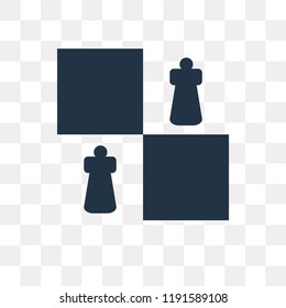 Chess vector icon isolated on transparent background, Chess transparency concept can be used web and mobile