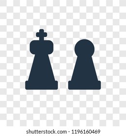 Chess vector icon isolated on transparent background, Chess transparency logo concept