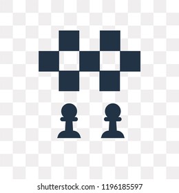 Chess vector icon isolated on transparent background, Chess transparency concept can be used web and mobile
