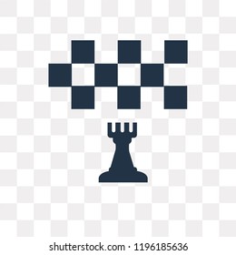 Chess vector icon isolated on transparent background, Chess transparency concept can be used web and mobile