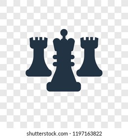 Chess vector icon isolated on transparent background, Chess transparency logo concept