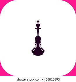 Chess vector icon on white background.