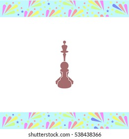 Chess vector icon on white background. Isolated illustration. Business picture.