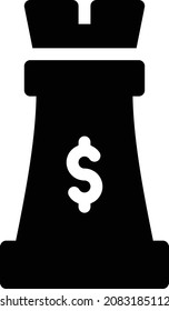ilustración vectorial de ajedrez aislada en un fondo transparente. iconos vectoriales de glifo para el concepto o gráficos web.