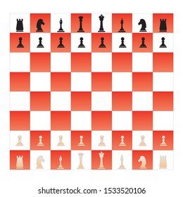 Chess. Vector illustration on a white