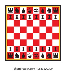 Chess. Vector illustration on a white
