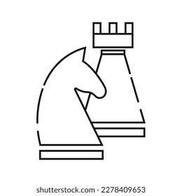 Chess Vector Illustration passion, brain. mind, thinking, board, party, club, amateurs, checkmate, winning, winning, losing, dream, goal, intellect, intuition, journey, time, party, control,EPS 10.
