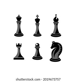 Chess. Vector illustration of a chess pawn. Kings, queens, rooks, ministers, horses and pawns. Isolated on a blank background, editable and changeable.