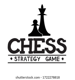 Chess Vector Lettering Board Game Stock Vector (Royalty Free ...