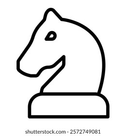 Chess Vector Line Icon Design