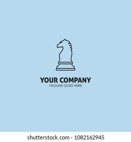 Chess vector monogram design logo template