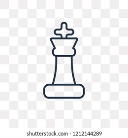 Chess vector outline icon isolated on transparent background, high quality linear Chess transparency concept can be used web and mobile