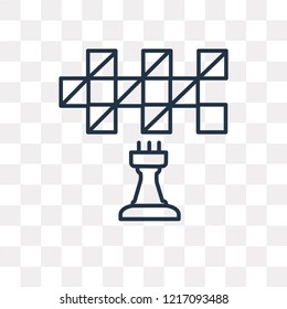 Chess vector outline icon isolated on transparent background, high quality linear Chess transparency concept can be used web and mobile