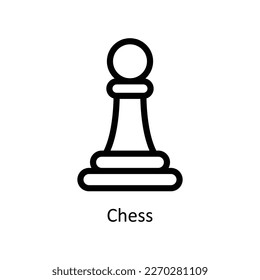 Chess Vector   outline Icons. Simple stock illustration stock