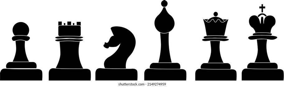 Chess. vector chess pieces - black