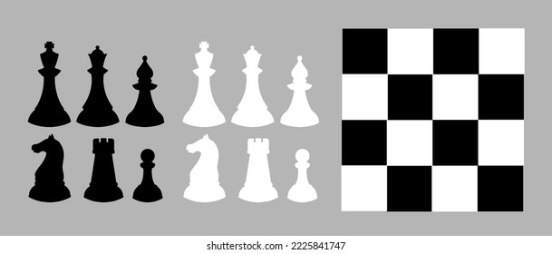 Chess vector silhouette flat illustration 