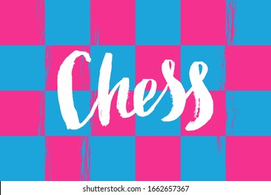 Chess vector text, hand drawn lettering