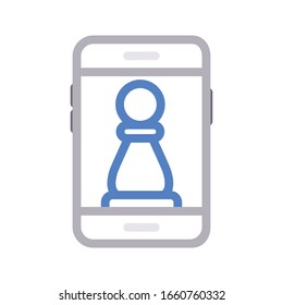 chess vector thin line icon 
