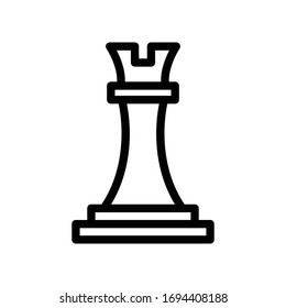 chess vector thin line icon 