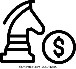 chess vector thin line icon