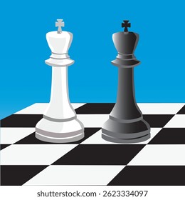 chess vector with two kings facing each other