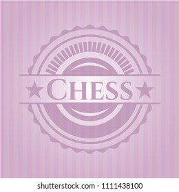 Chess vintage pink emblem