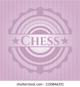 Chess vintage pink emblem