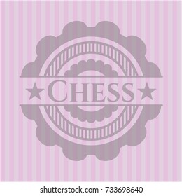 Chess vintage pink emblem