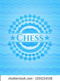 Chess water wave representation badge.