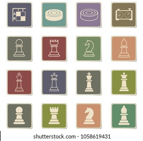 chess web icons for user interface design