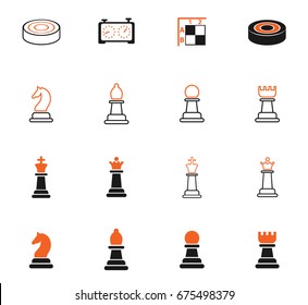 chess web icons for user interface design