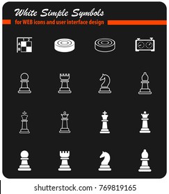 chess web icons for user interface design